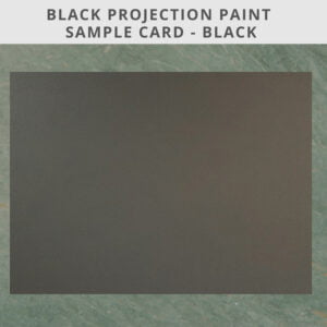 Pintura negra para proyector muestra tarjeta A4