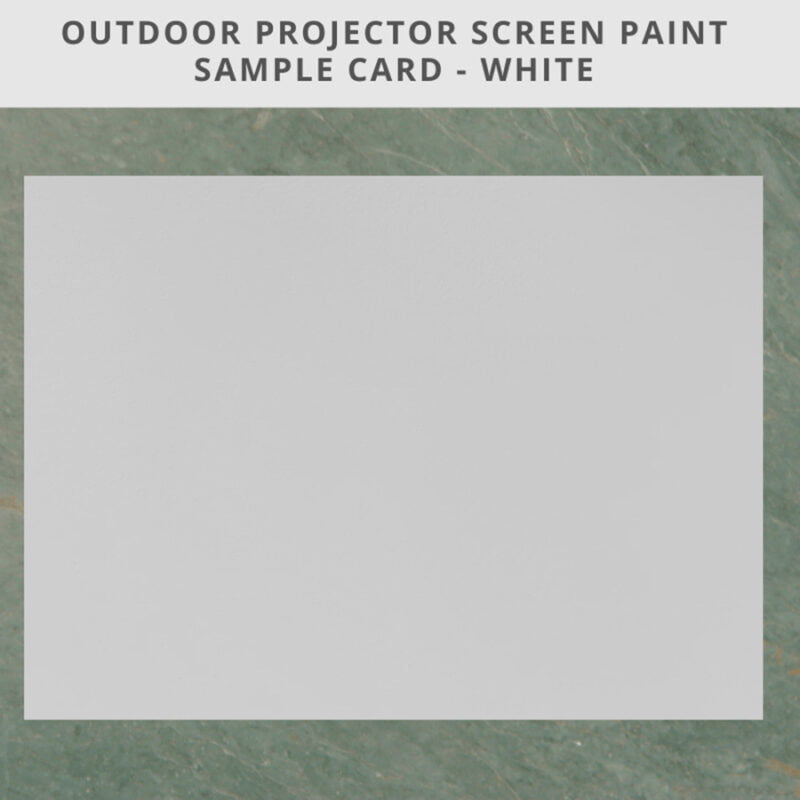 Pintura para proyector de exterior muestra tarjeta A4