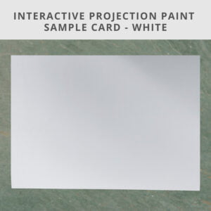 Pintura proyector interactivo muestra tarjeta A4