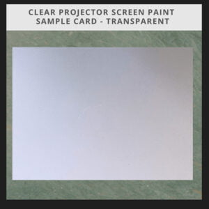 Pintura transparente para proyector muestra tarjeta A4