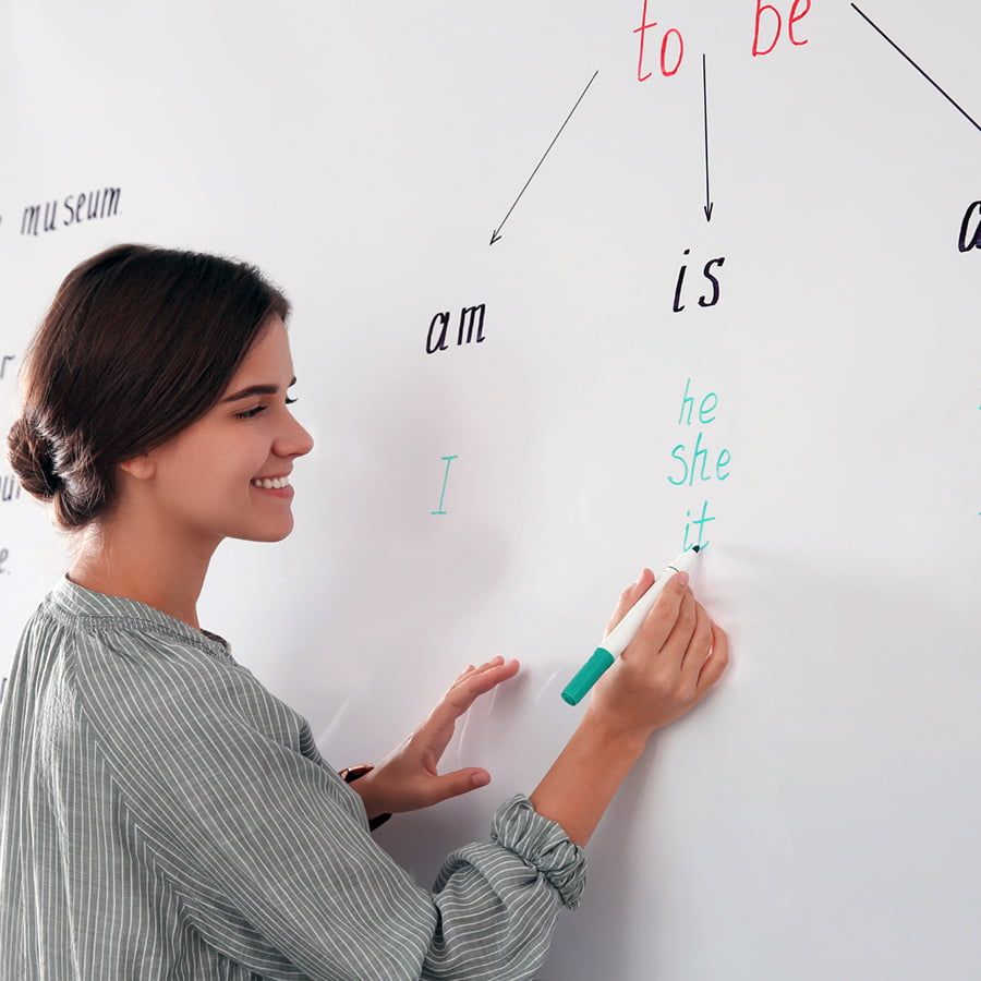Vinil pizarra en clases
